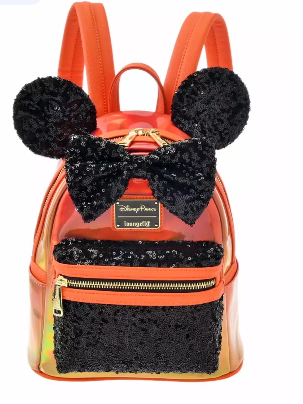 Loungefly Disney Parks Iridescent and black sequins mini backpack - Picture 3 of 7